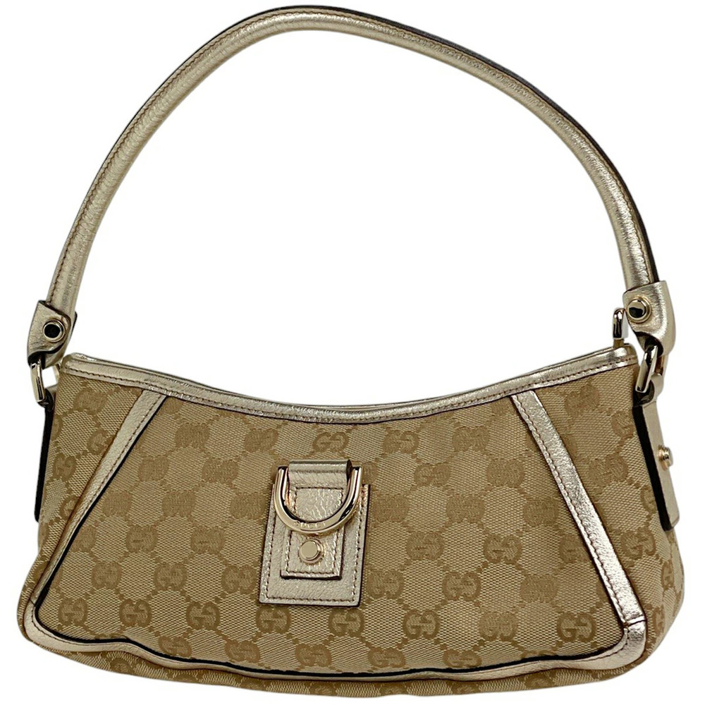 Gucci GG Shoulder Bag logo Abbey canvas beige